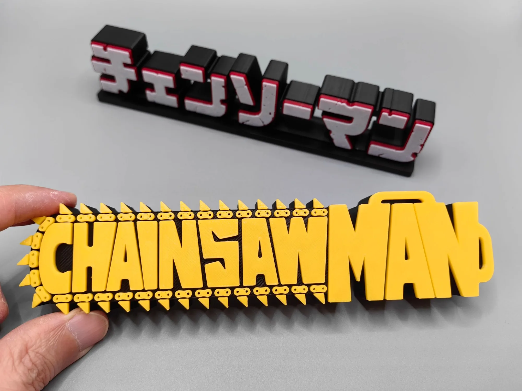 Anime Cosplay Chainsaw Man - Anime Testere Adam 3D Logo Modeli