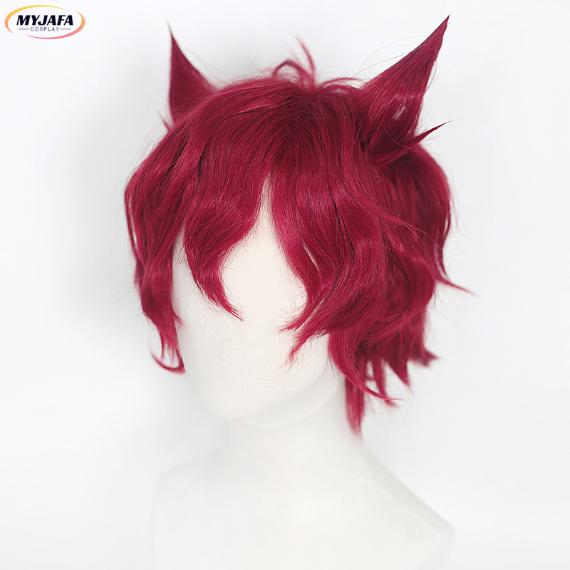Anime Cosplay Red Hair - Sett Cosplay Peruk Oyunu LOL Heartsteel