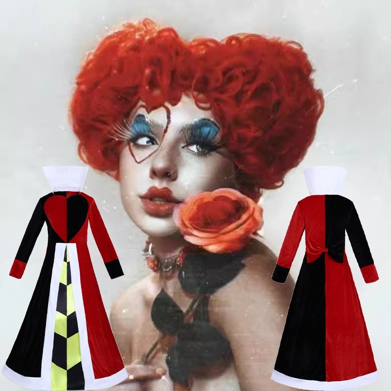 Anime Cosplay Red Hair - Kraliçe Anime Kırmızı Kalp Film Cosplay