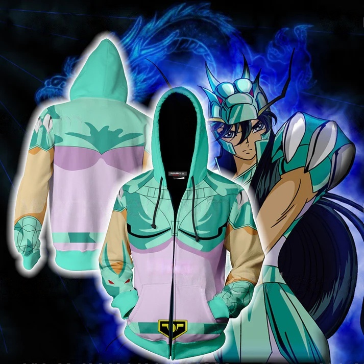 Cosplay Anime Basic - Anime Saint Seiya 3D Baskı Kapüşonlular