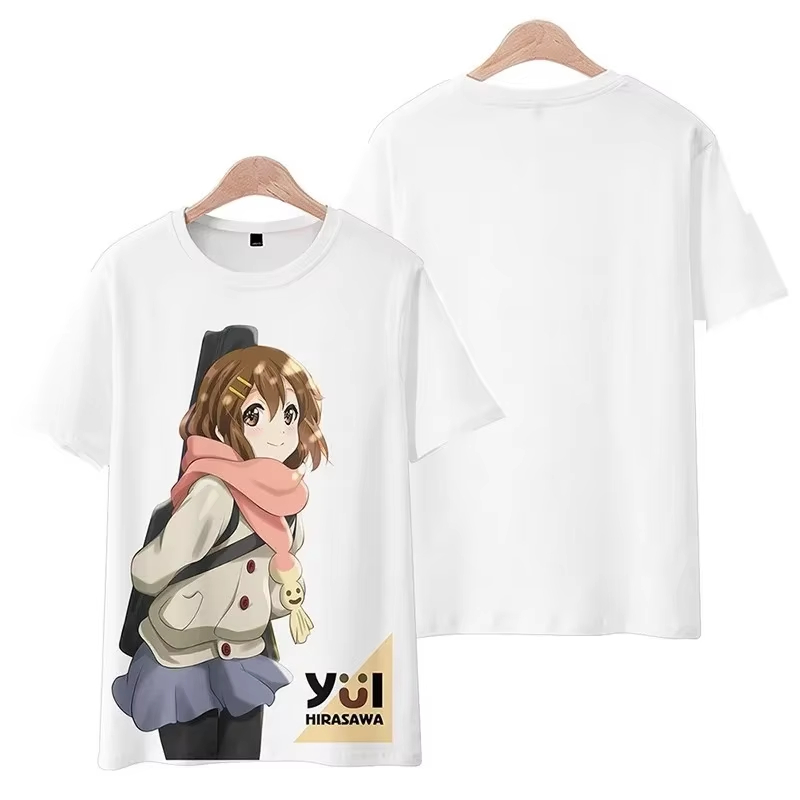 Cosplay Anime Basic - Unisex Kawaii Cosplay Anime Tişörtü, Yui,