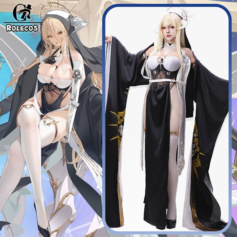 Anime Cosplay Nun - ROLECOS Oyunu Azur Lane HMS Implacable