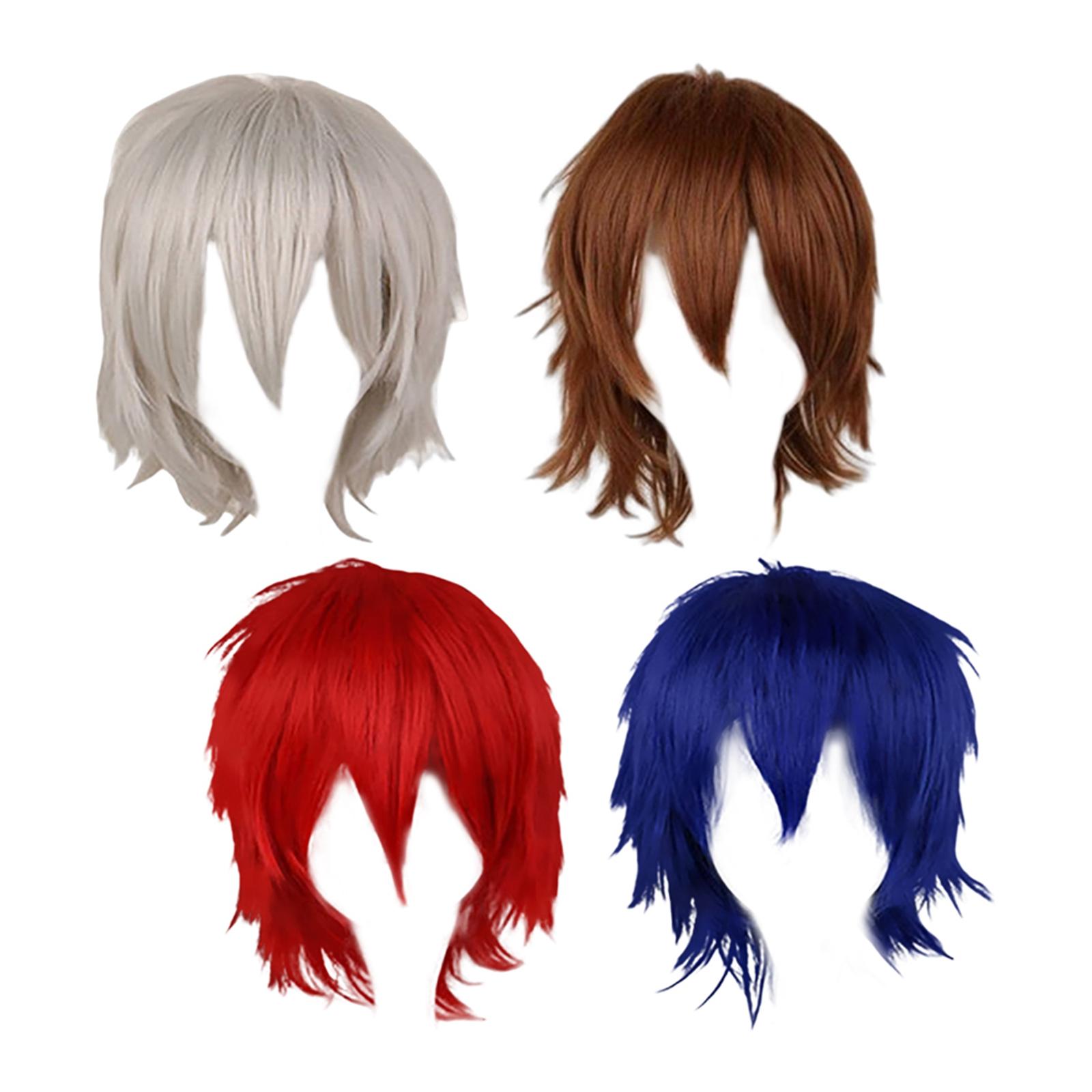 Cosplay Anime Basic - Cosplay Kısa Peruk, Katmanlı Anime Temel