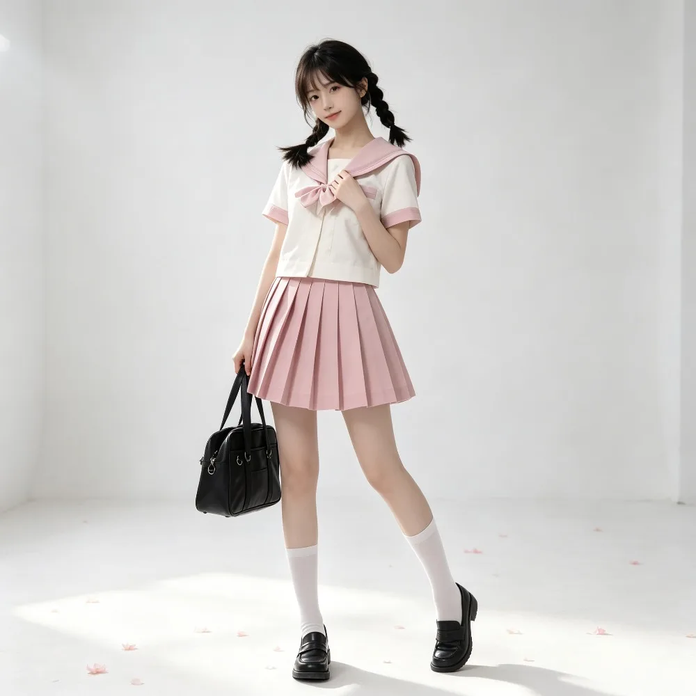Cosplay Anime Basic - Otantik Japon JK Denizci Elbisesi Seti,