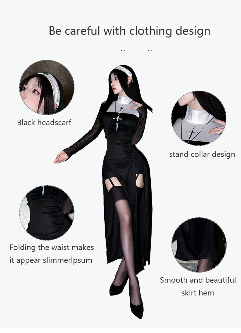 2026 Cadılar Bayramı yetişkin  - Anime Cosplay Nun incelemesi ve fiyatı