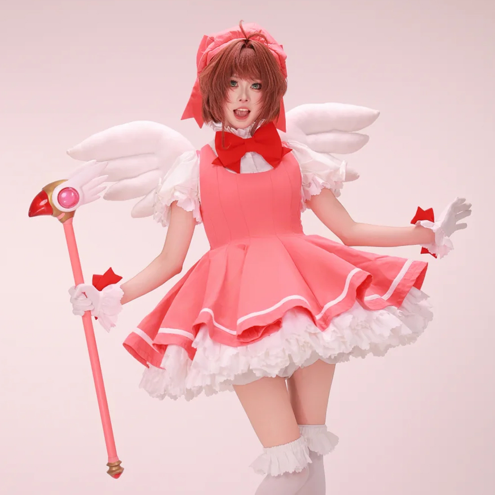 Kinomoto Sakura Cosplay Pembe  - Anime Cosplay Events incelemesi ve fiyatı
