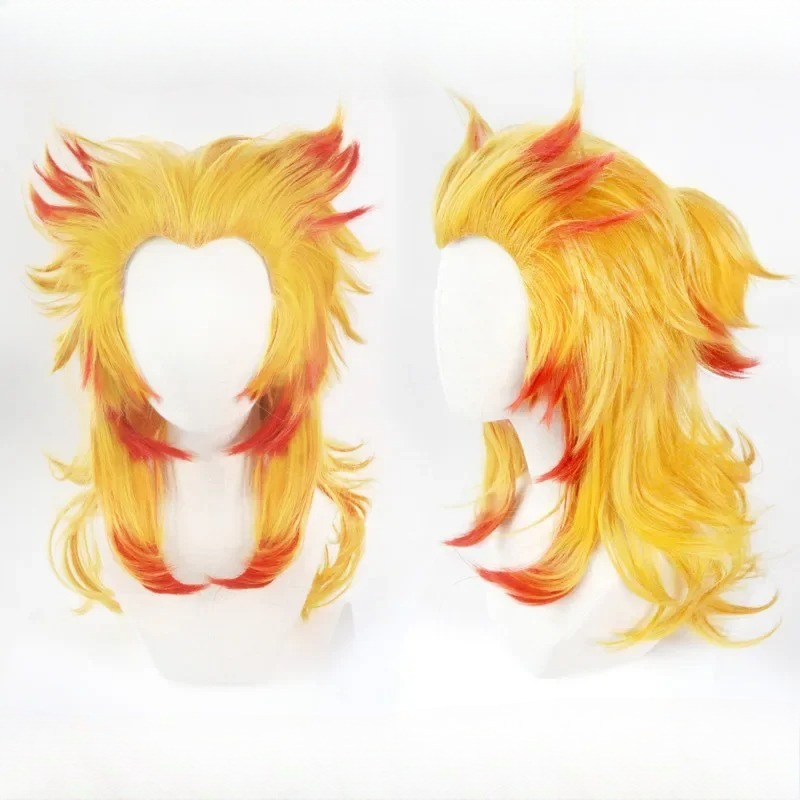 Rengoku Kyoujurou Peruk Kimets - Anime Cosplay Red Hair incelemesi ve fiyatı