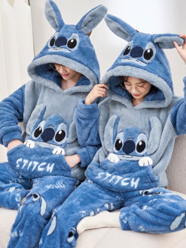 Anime Stitch kışlık pijama kar - Anime Cosplay Thick incelemesi ve fiyatı