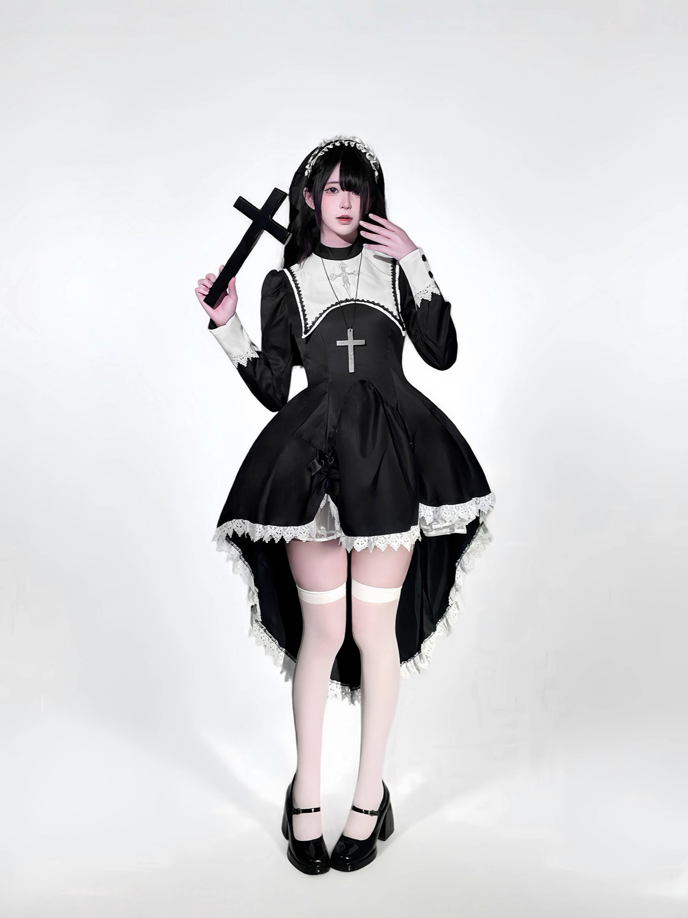 Gotik tarzı koyu nakış çapraz  - Anime Cosplay Nun incelemesi ve fiyatı