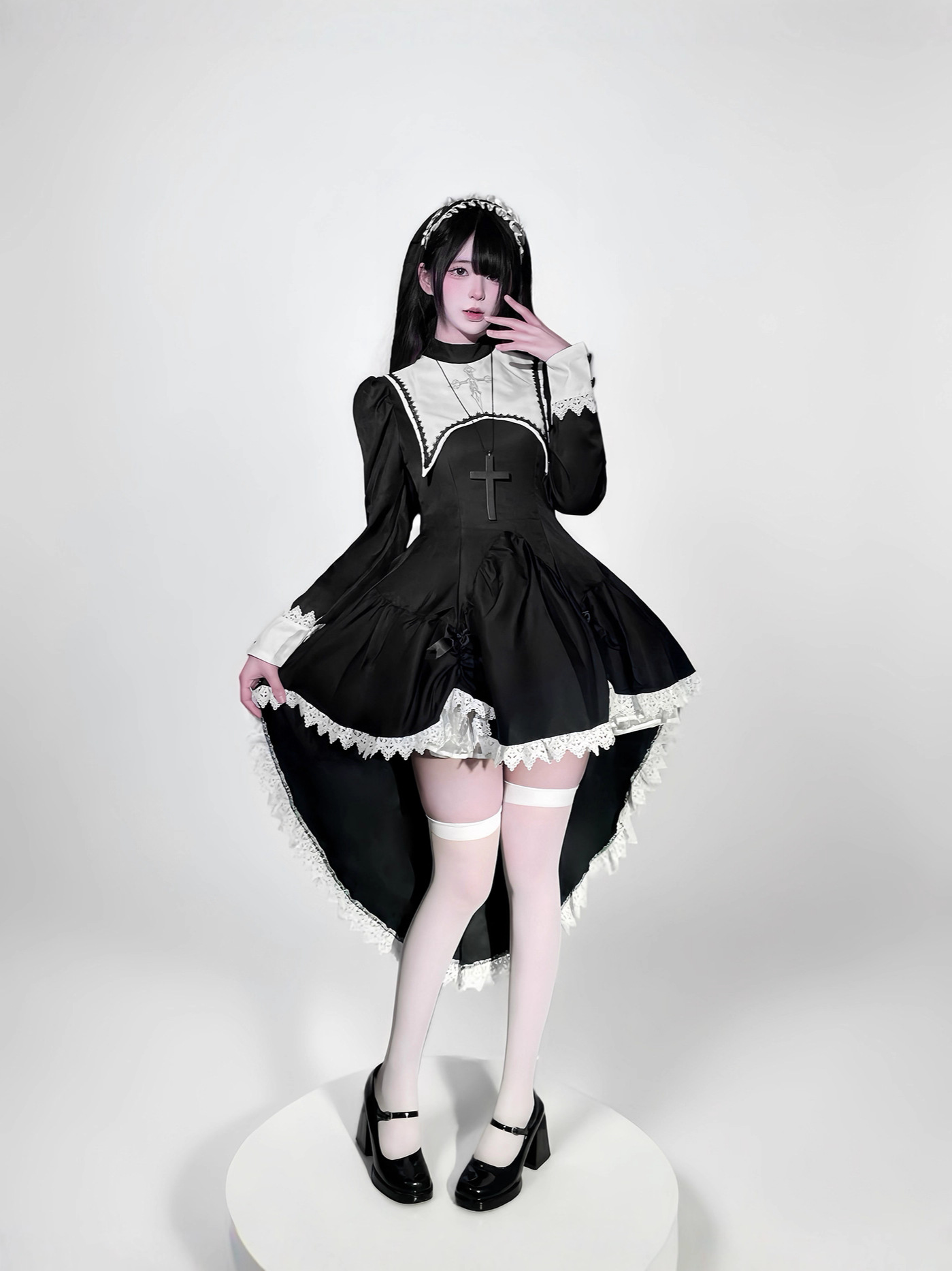 Gotik tarzı koyu nakış çapraz  - Anime Cosplay Nun incelemesi ve fiyatı