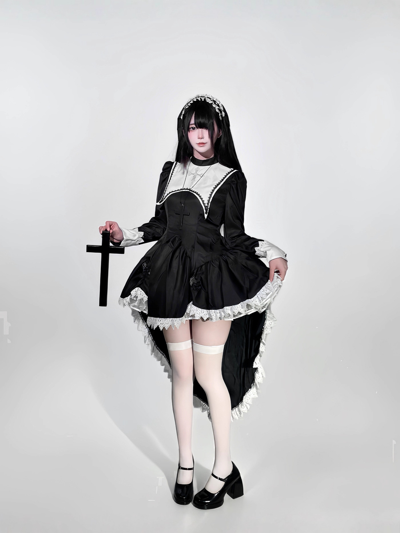 Gotik tarzı koyu nakış çapraz  - Anime Cosplay Nun incelemesi ve fiyatı